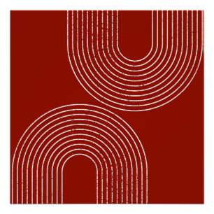 Pôster Design Vermelho Moderno