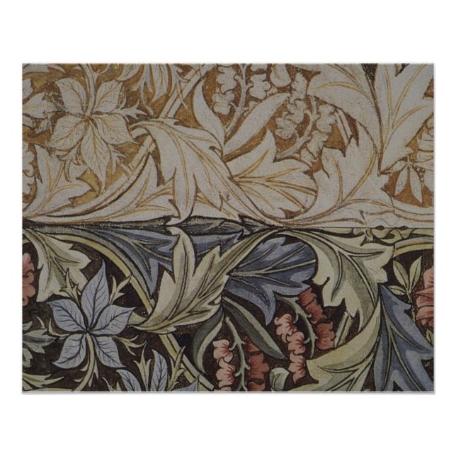 Pôster Design William Morris Bluebell Tapeçaria (Frente)