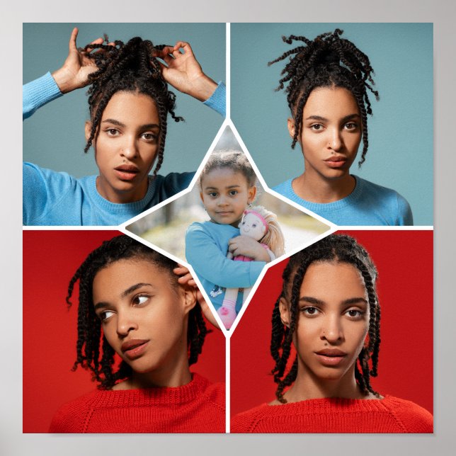 Poster Design Your Own 5 Photo Collage (Frente)