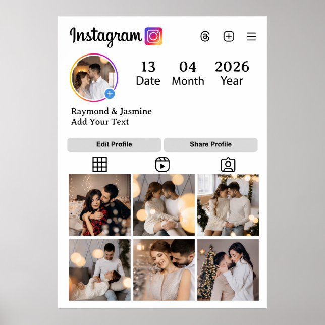 Poster Design Your Own 7 Photo Collage (Frente)