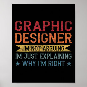 Poster Designer Gráfico de Citação de Profissão Engraçado