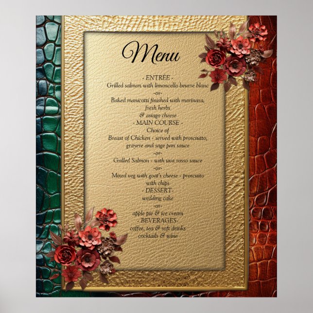 Poster Designs artísticos de textura de couro (Frente)