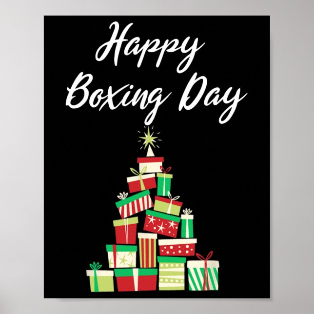 Poster Designs da nova era - Feliz dia de boxim com Natal (Frente)