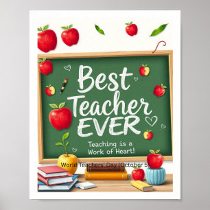 Poster Designs de Apreciação do Dia Mundial dos Professor