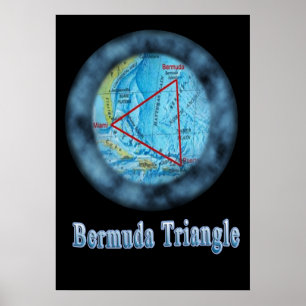 Poster designs de triângulos das bermudas