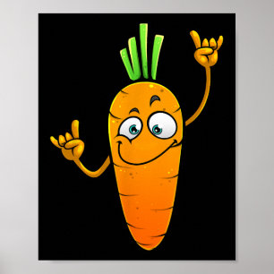 Poster Designs Engraçados De Cenoura Para Crianças Adulto