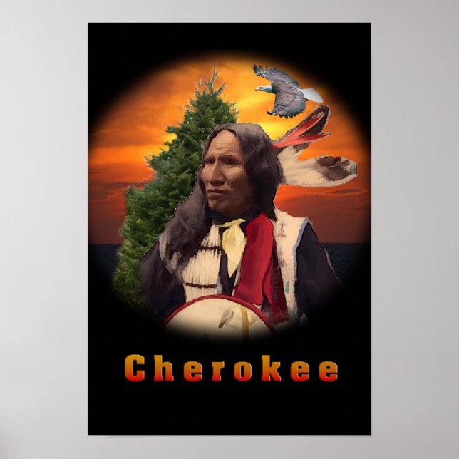 Pôster Designs índios Cherokee (Frente)