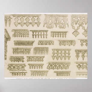 Pôster Designs islâmicos para cornice, balcony e mashrabi