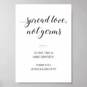 Poster Desinfetante para as Mãos Espalhe Amor Não Germes