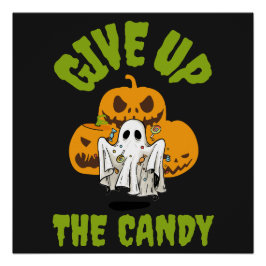 Pôster Desista dos Doces de Halloween