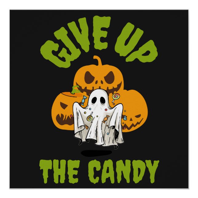 Pôster Desista dos Doces de Halloween (Frente)