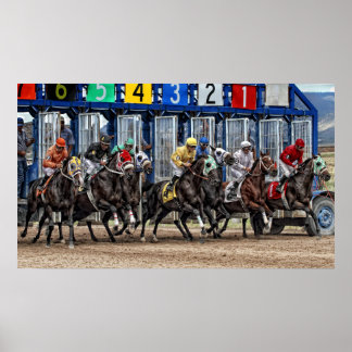 Pôster desligado e em funcionamento