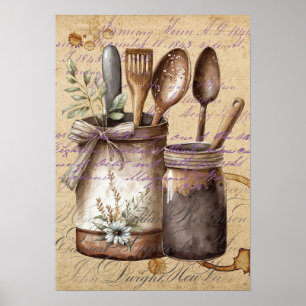 Poster Desligamento de Utensílios Antiquados Vintage