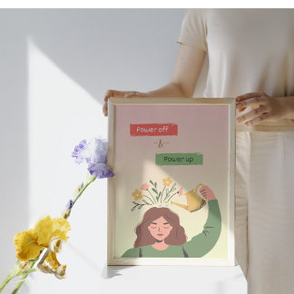 Pôster Desligar e ligar: Poster de desconexão digital