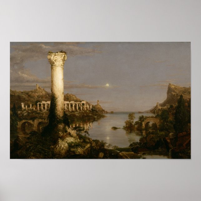 Poster Desolação (1836) — Ruínas Thomas Cole Empire (Frente)