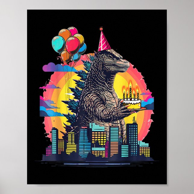 Poster Desorte de Natal de Camisa Monstro de Camisa Kaiju (Frente)