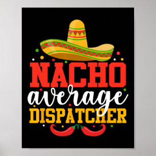 Poster Despachante Não Médio Engraçado Mexicano Cinco De