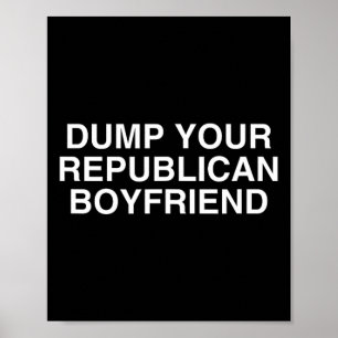 Poster Despeje Seu Namorado Republicano Engraçado Democra