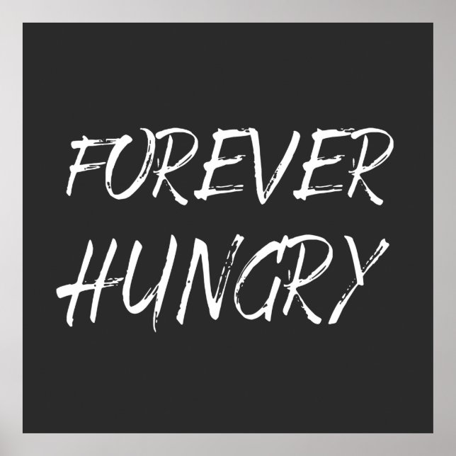 Poster desperdício de comidas com fome eterna (Frente)