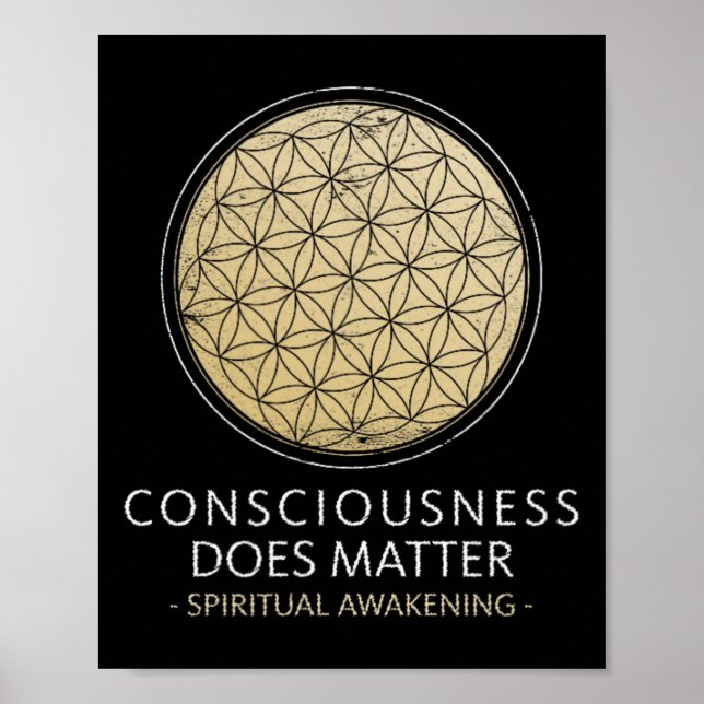 Poster Despertar Espiritual Consciência Faz Problema Yoga (Frente)