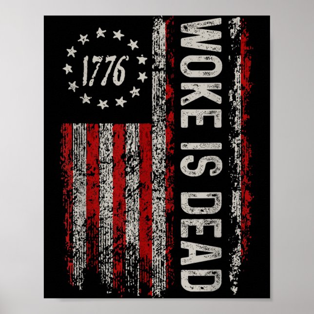 Poster Despertou Está Morto Piada Slogan Sarcástico  (Frente)