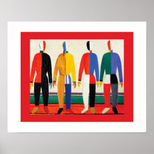 Poster Desportistas por Kazimir Malevich
