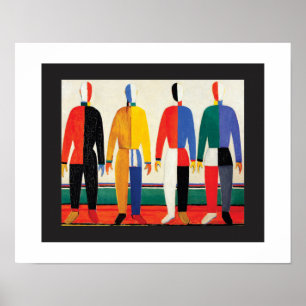 Poster Desportistas por Kazimir Malevich