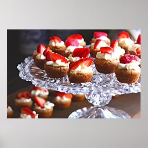 Poster Dessert de Cupcakes de Morango