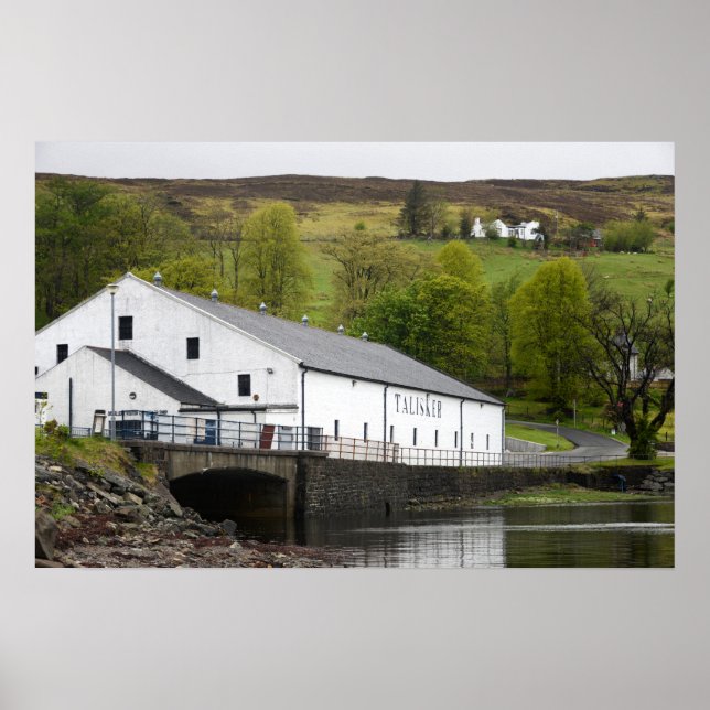 Poster destilaria de uísque Talisker em Skye, Escócia (Frente)