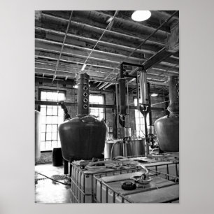 Pôster Destilaria preto e branco da foto