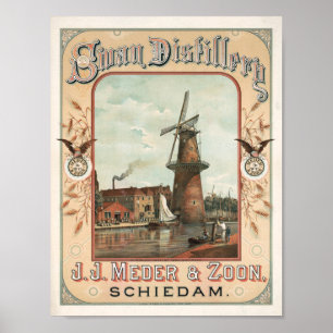 Poster Destilaria Swan, J.J. Meder & Zoon, Schiedam
