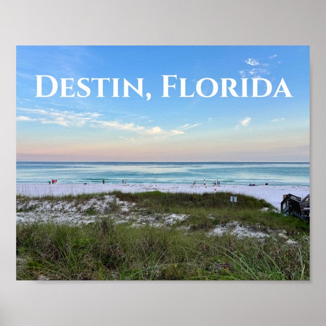 Poster Destin Florida - Linda Sunset Beach Photoshop (Frente)