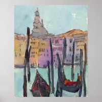 Destinations | Two Gondolas in Venice Sketch