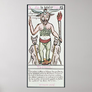 Poster Destino, cartão tarot, francês