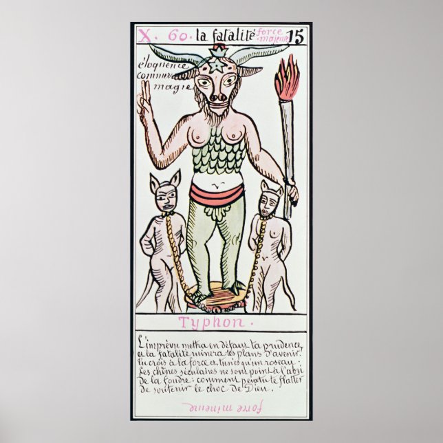 Poster Destino, cartão tarot, francês (Frente)