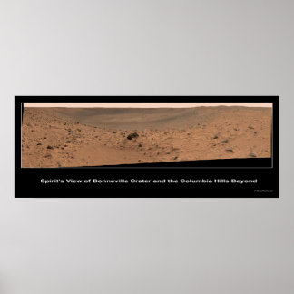 Pôster Destino do Espírito de Mars Rover: Colinas Columbi