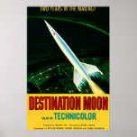 Poster DESTINO MOON 1950 Film Retro American Science<br><div class="desc">DESTINO MOON 1950 Filme Retro American Science Fiction Filme Publicidade Poster Anime Anime Cartoon Fiction Manga</div>