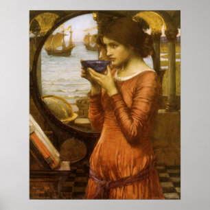 Poster Destino pelo Waterhouse de JW, arte do Victorian