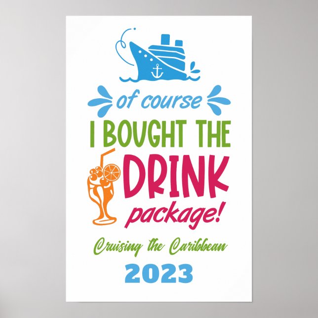 Poster Destino Personalizado e Bebidas Cruzadas por Ano (Frente)