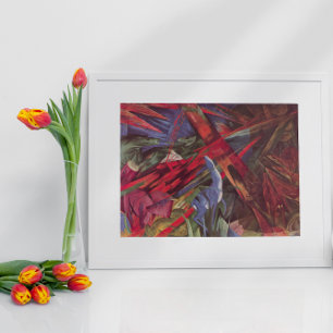 Poster Destinos Animais de Franz Marc, Arte Cubista Vinta