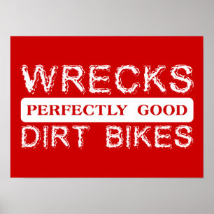 Pôster Destrói Perfeitamente Boas Bicicletas de Motocross