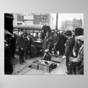 Poster Destroying Booze - Prohibition Era - 1923