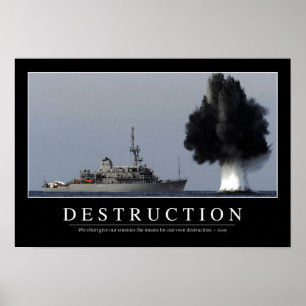 Pôster Destruição: Citações inspiradas 1