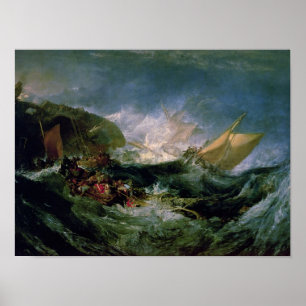 Pôster Destruição de um navio de transporte