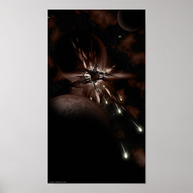Pôster Destruição Global (Frente)