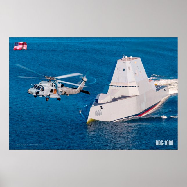 POSTER DESTRUIDOR MÍSICO GUIADO - DDG-1000 (Frente)