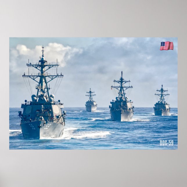 POSTER DESTRUIDOR MÍSICO GUIADO - DDG-59 (Frente)