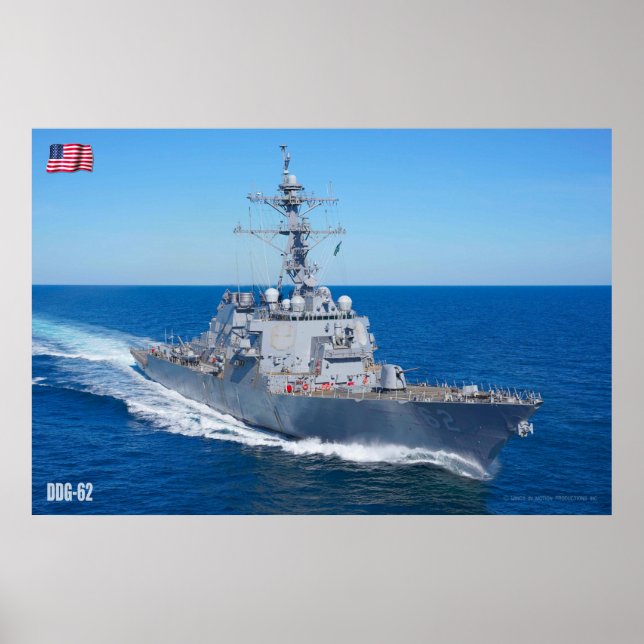 POSTER DESTRUIDOR MÍSICO GUIADO - DDG-62 (Frente)