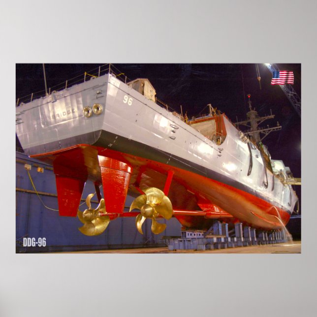 POSTER DESTRUIDOR MÍSICO GUIADO - DDG-96 (Frente)