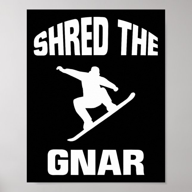 Poster Destruiu A Besta Gnar Snowboard (Frente)